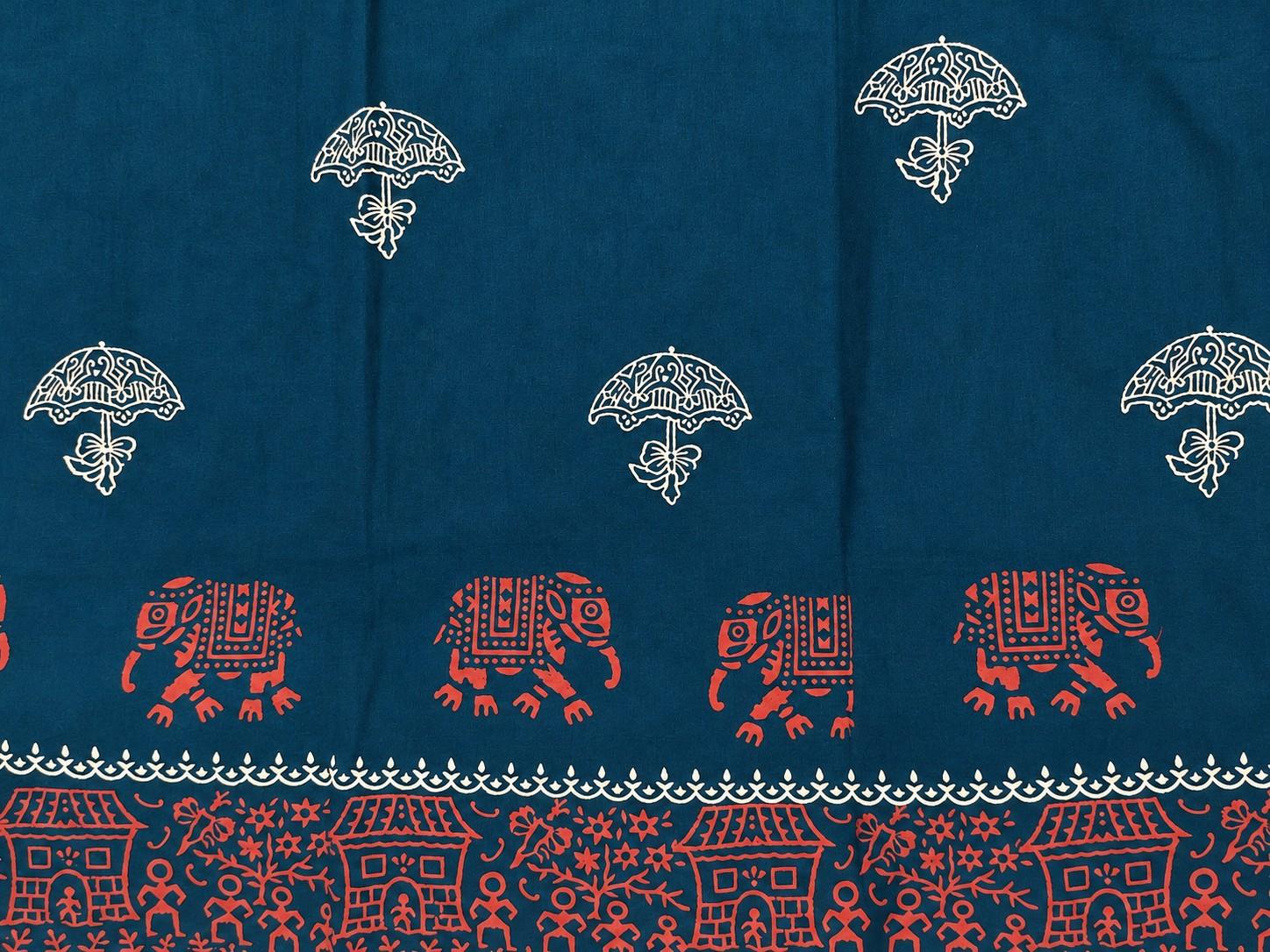 Teal Blue Jaipur Cotton Co-ord Set with Mirror & Appliqué Work — photo 4 of 4